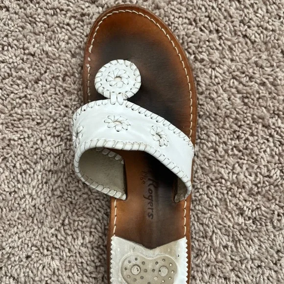 Jack Rogers White and Brown Sandals - Picture 4 of 16
